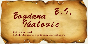 Bogdana Ikalović vizit kartica